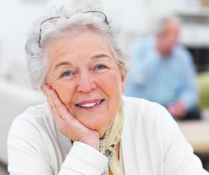 Photo of a woman smiling. Link to Life Stage Gift Planner Over Age 70 Situations.